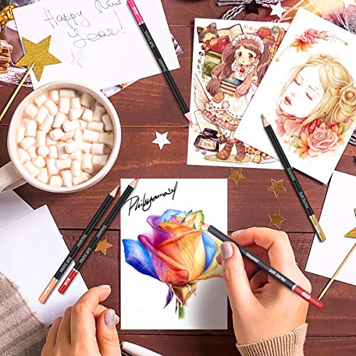 72-Color Colored Pencils for Adult Coloring Books