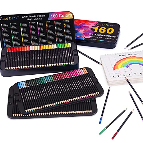 160 Watercolor Pencils for Vibrant Adult Coloring