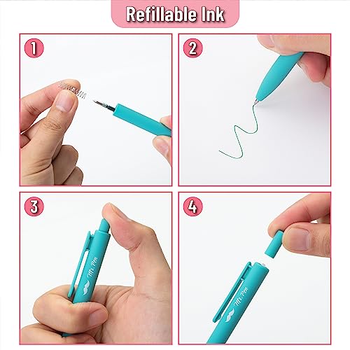 Mr. Pen - Cute Retractable Gel Pens, 12 Pack