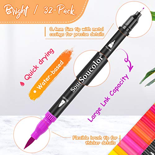 34 Dual Tip Art Markers for Adult Coloring Books