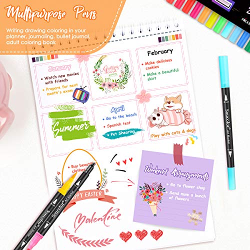 34 Dual Tip Art Markers for Adult Coloring Books