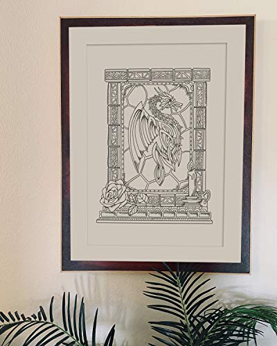 Colorful Dragons Adult Coloring Book - 50 Designs
