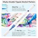48-color Double Tipped Ohuhu Alcohol Markers - Adult Coloring