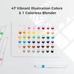 48-color Double Tipped Ohuhu Alcohol Markers - Adult Coloring