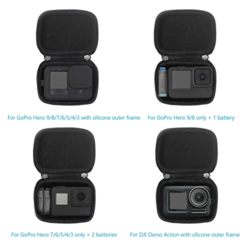 JSVER Carrying Case for GoPro and Action Cameras