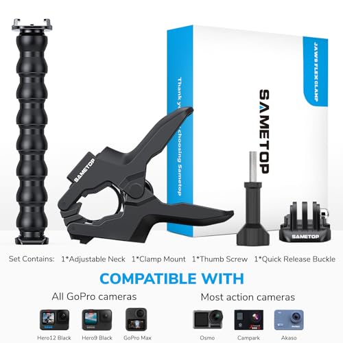 Adjustable Gooseneck Clamp Mount for GoPro Action Cameras