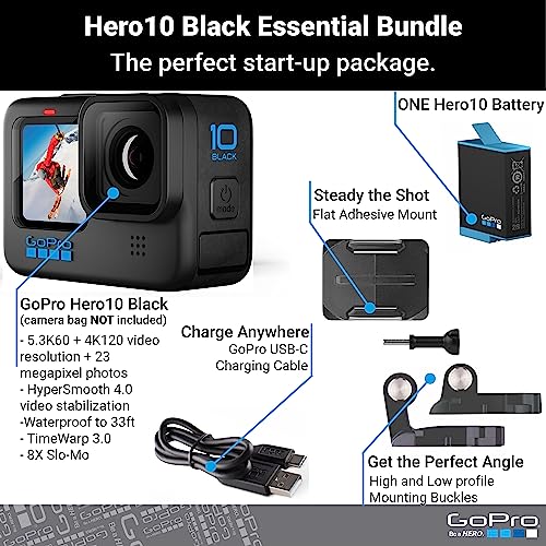 GoPro HERO10 Black- Waterproof Action Camera with Front LCD & Touch Rear Screen