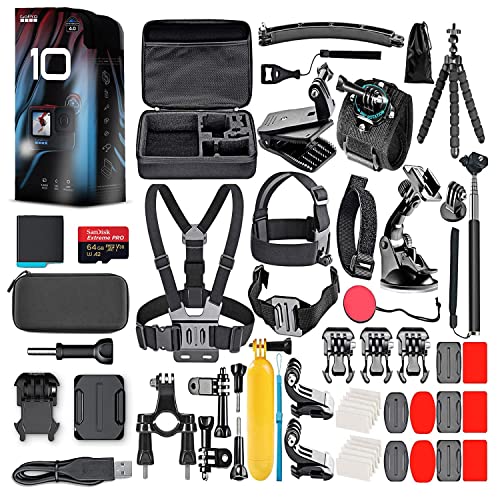 GoPro HERO10 Bundle: Waterproof Action Camera with Accessories