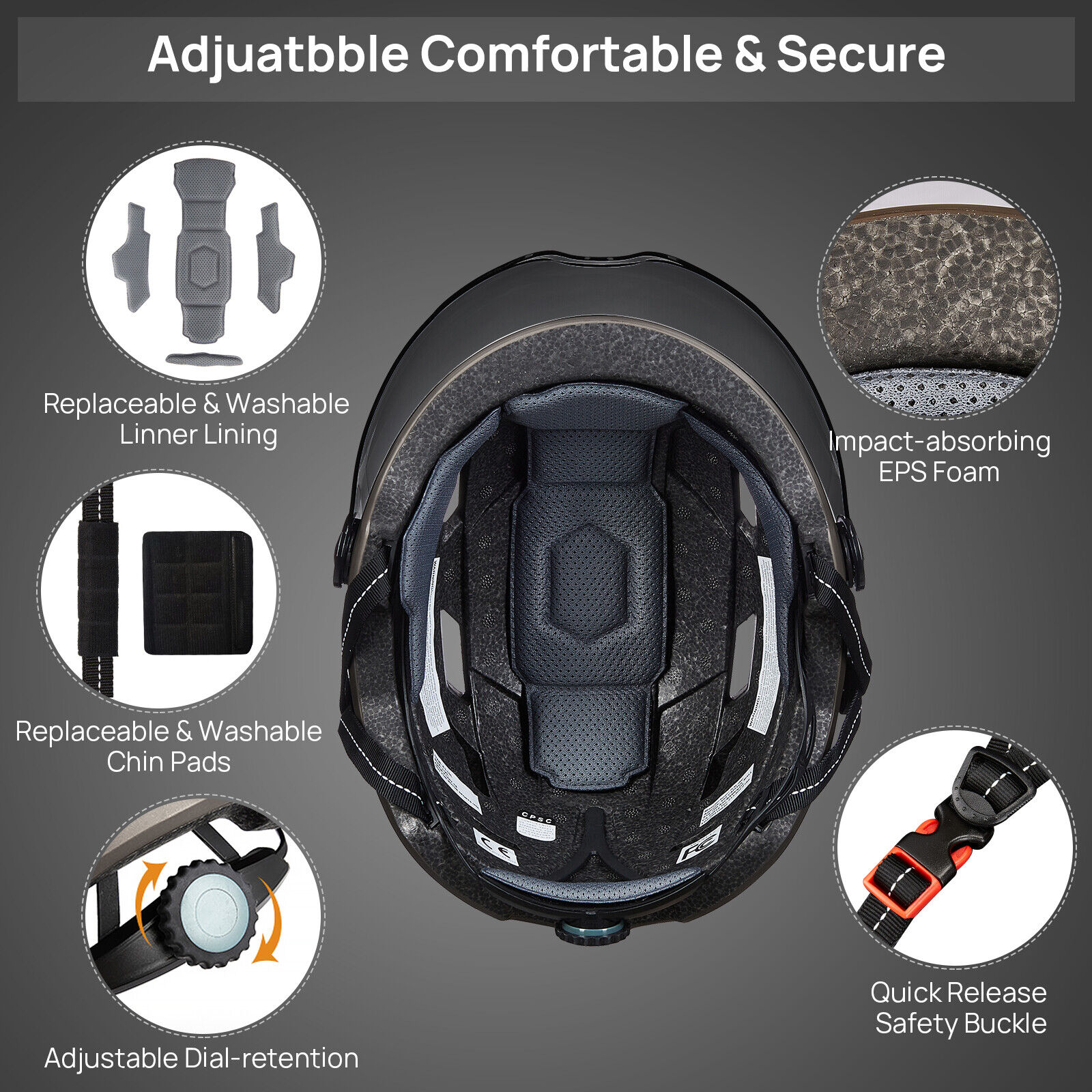 ILM LED Bike Cycling Helmet for Men Women