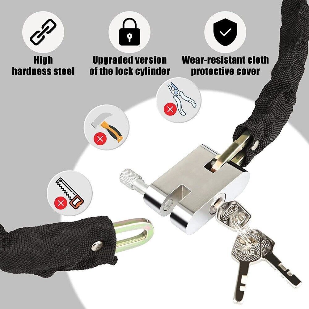 Heavy Duty Bike Lock With Chain Cable