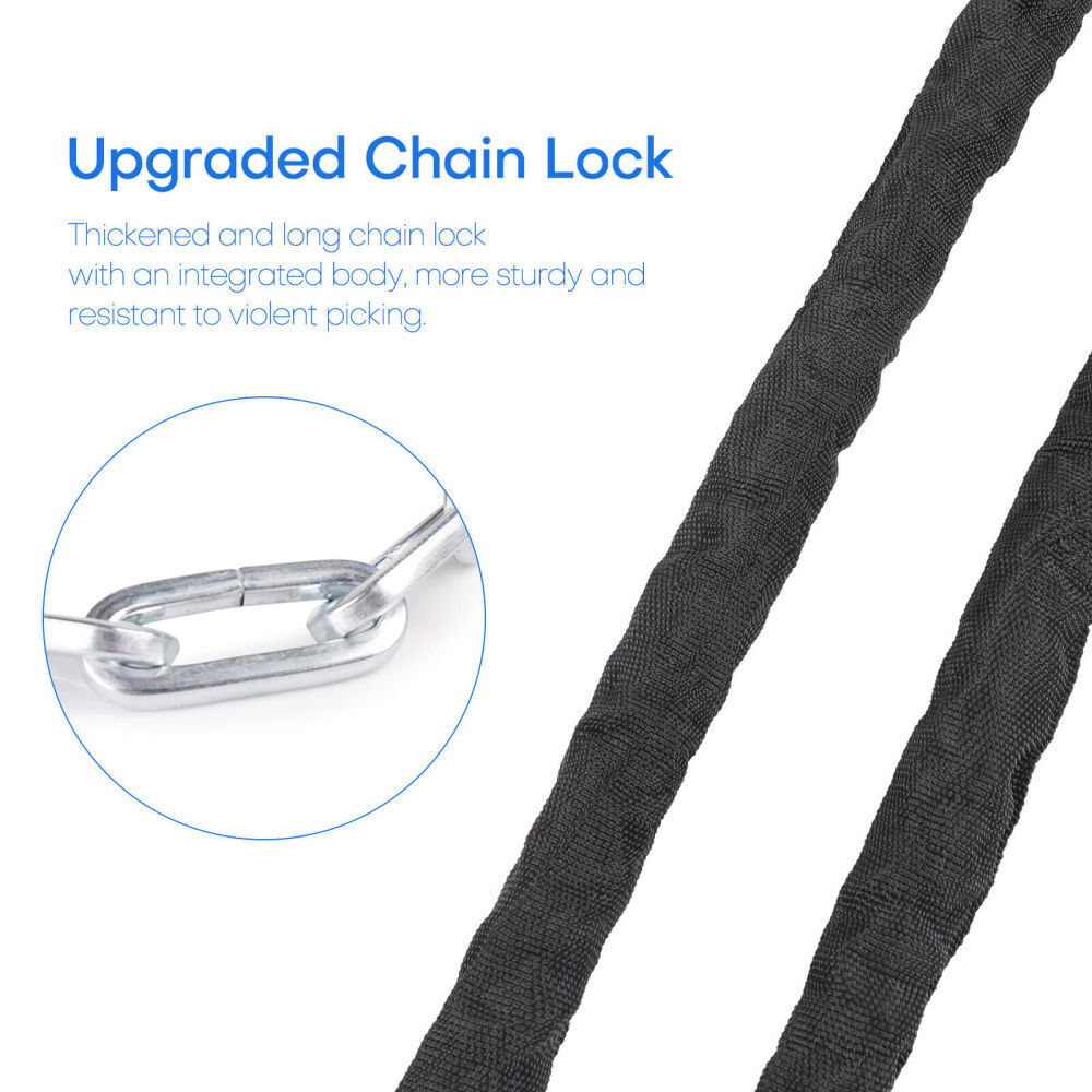 Heavy Duty Bike Lock With Chain Cable