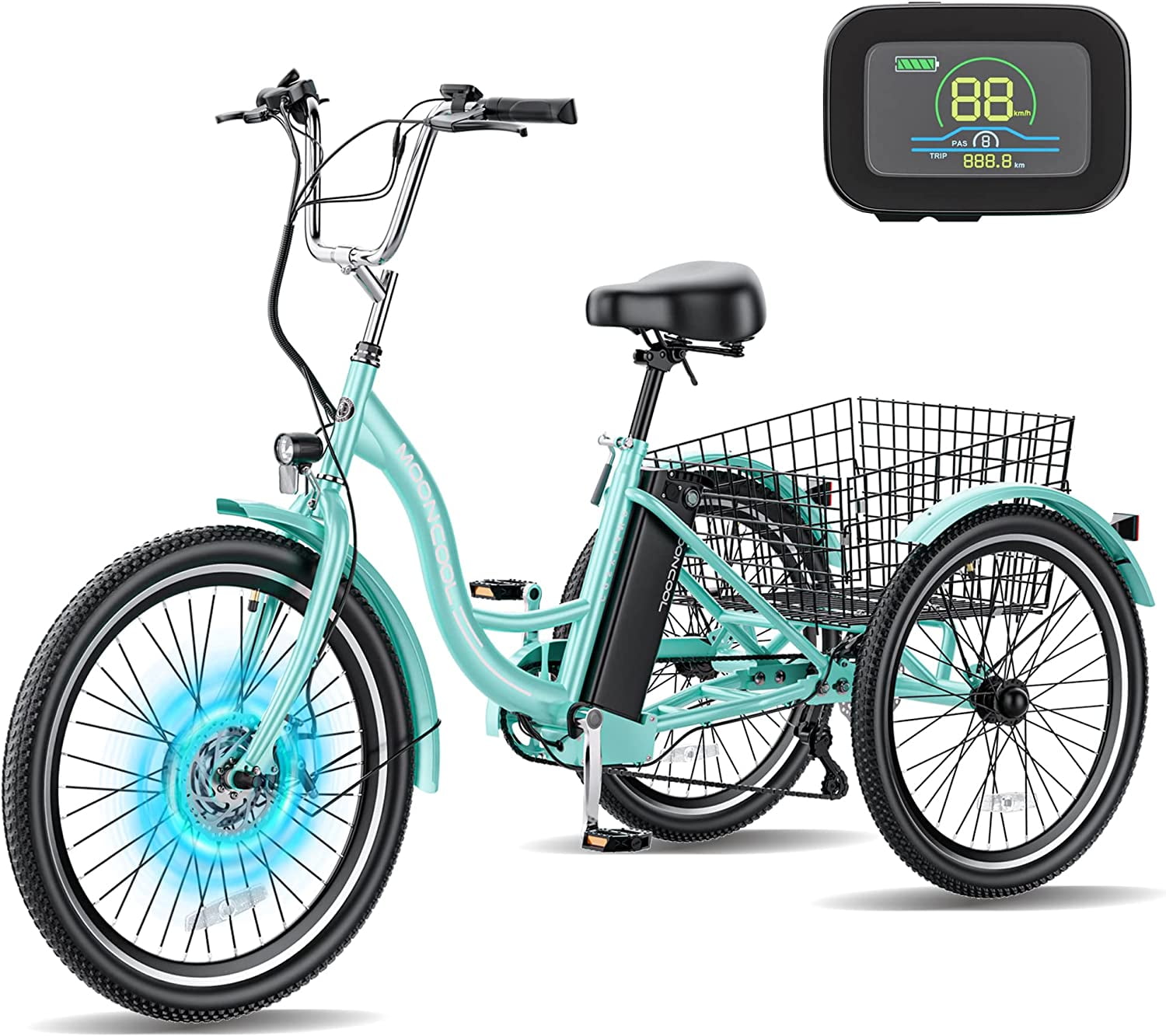 Ultra-Fast 350W Electric Trike with 7-Speed Gear