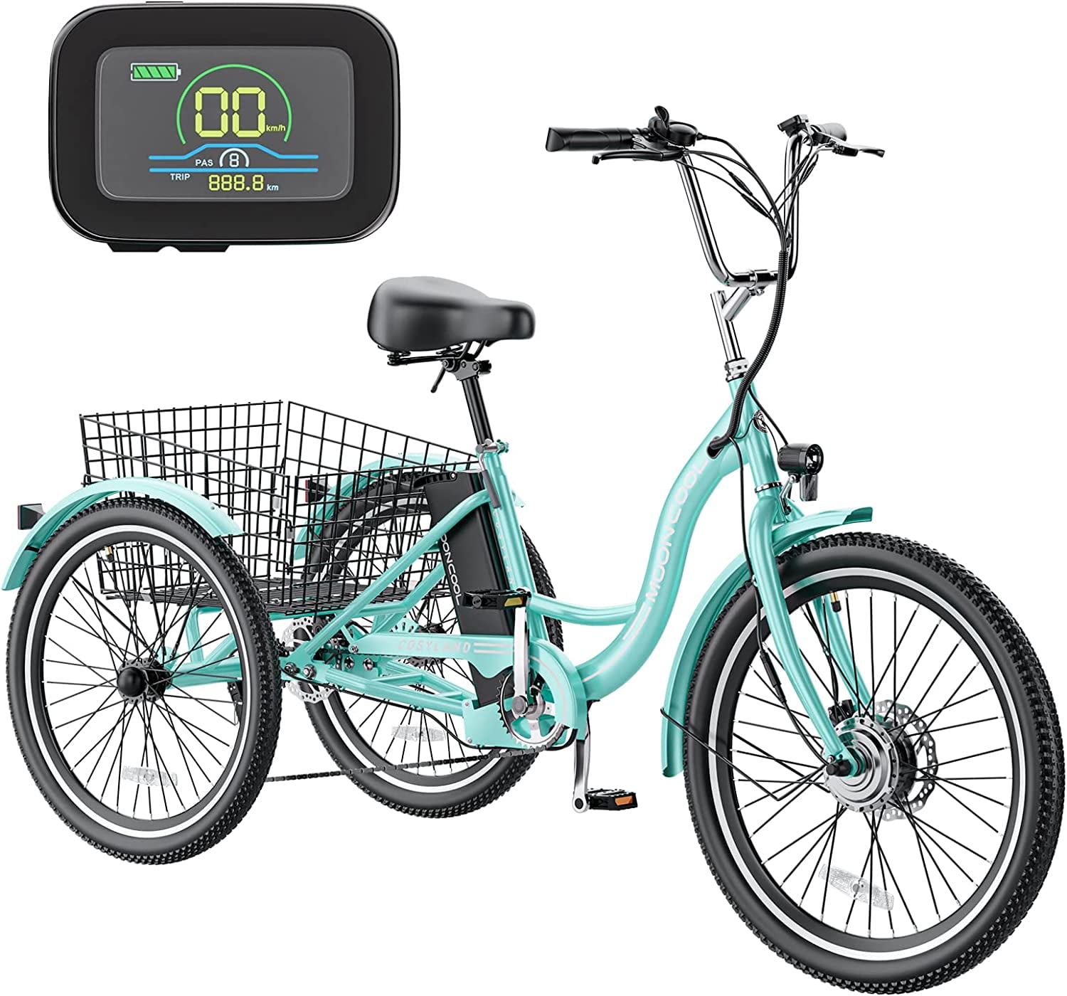 Ultra-Fast 350W Electric Trike with 7-Speed Gear