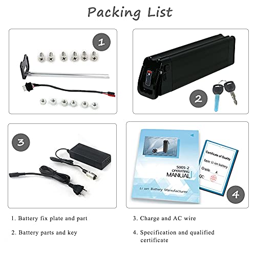 Co-well E-Bike Battery 48V13AH Lithium Ion Charger