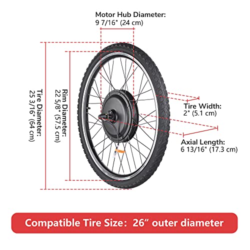AW E-Bike Conversion Kit - 48V 1000W - 26