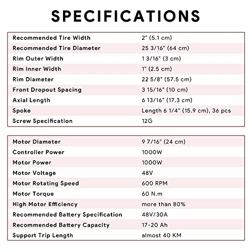 AW E-Bike Conversion Kit - 48V 1000W - 26