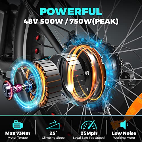 Electric Fat Tire Snow eBike 500W 26