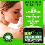 Hemp Cream for Joints, Back, Neck, Elbows | CBD Oil Extract