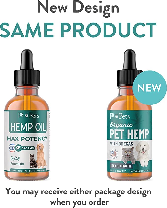 Organically Grown PB Pets Hemp Oil for Pets