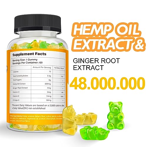 High Potency Hemp Gummies - 60 Count (CBD-Free)