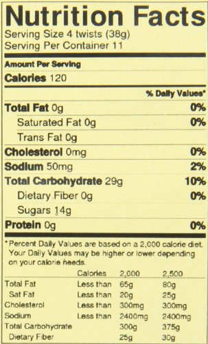 Blue Raspberry Kennys Licorice Twists, 1 Pound