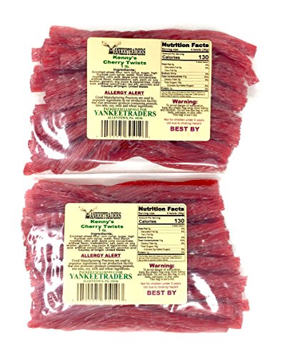 Kenny's Red Cherry Licorice Twists - 2lb Bag