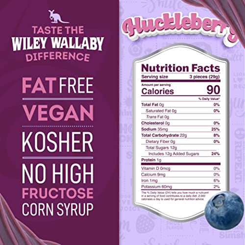 Wiley Wallaby Blasted Berry Licorice Twists, 10 oz