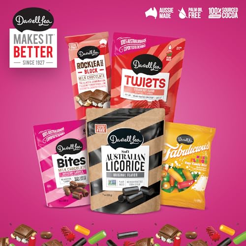Australian Made Vegan Licorice: Darrell Lea Black (8x7oz)