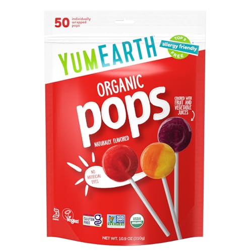 YumEarth Assorted Organic Lollipops, 50 Count