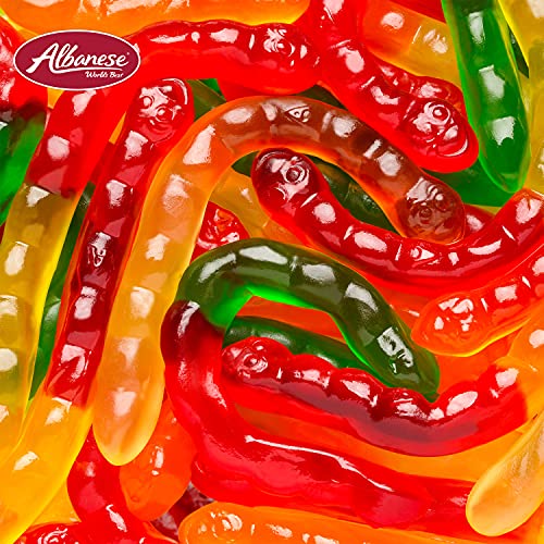 Assorted Fruit Gummi Worms, 5lbs - Albanese's Finest!