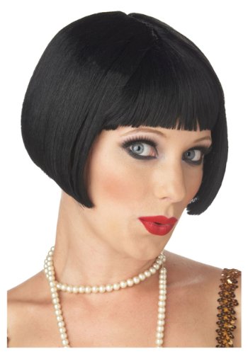 Elegant Black Wig for Retro Flapper Look