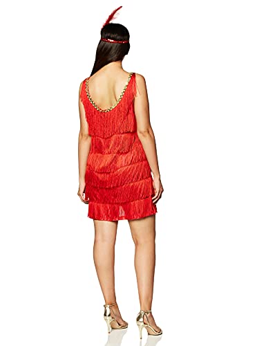 Red Flapper Dress and Headband, Size Medium/Large