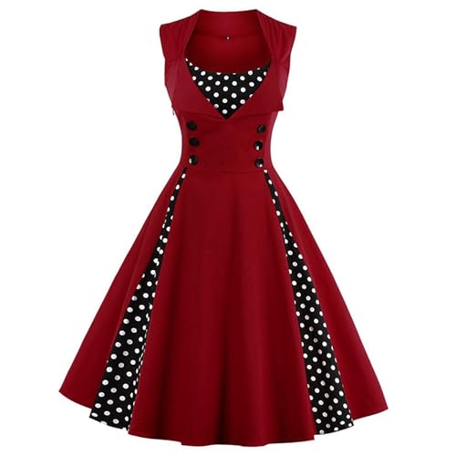 Red rockabilly dress on sale