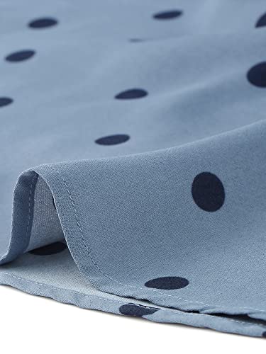 Vintage Polka Dot High Waist Overalls - Medium Light Blue