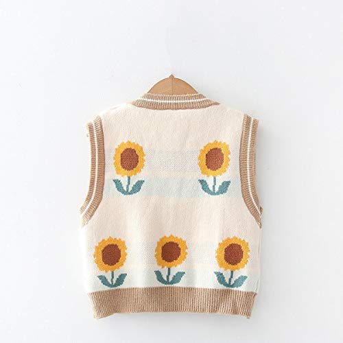 Sunflower Vintage V-Neck Cropped Tank Top for Women