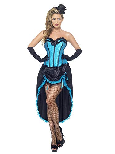 Blue Burlesque Dancer Costume, Size S (6-8)