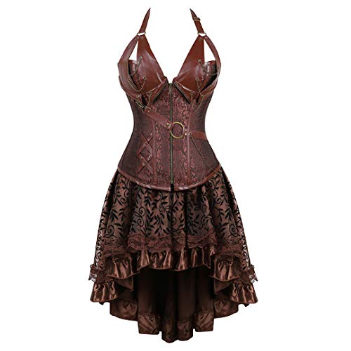 Steampunk Corset Skirt Renaissance Dress Gothic Costume