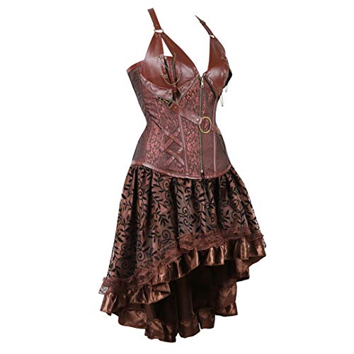 Steampunk Corset Skirt Renaissance Dress Gothic Costume