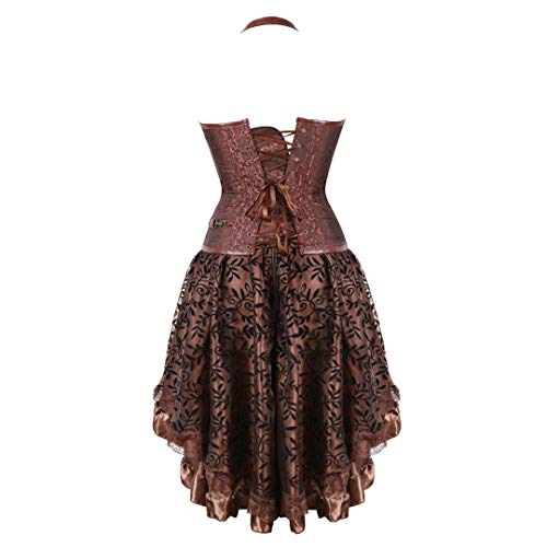 Steampunk Corset Skirt Renaissance Dress Gothic Costume