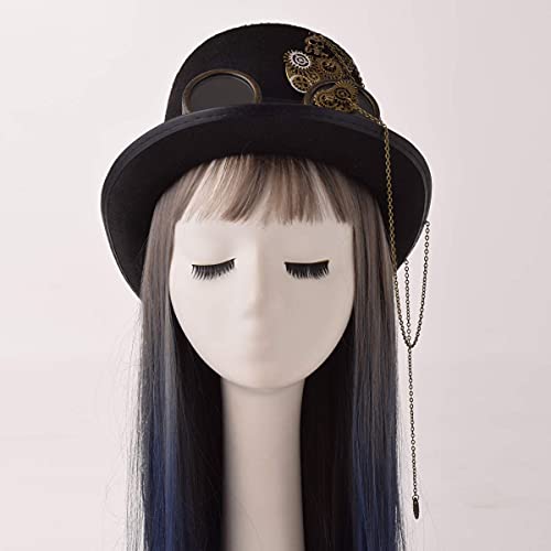 Gothic Steampunk Top Hat with Goggle Vintage Halloween