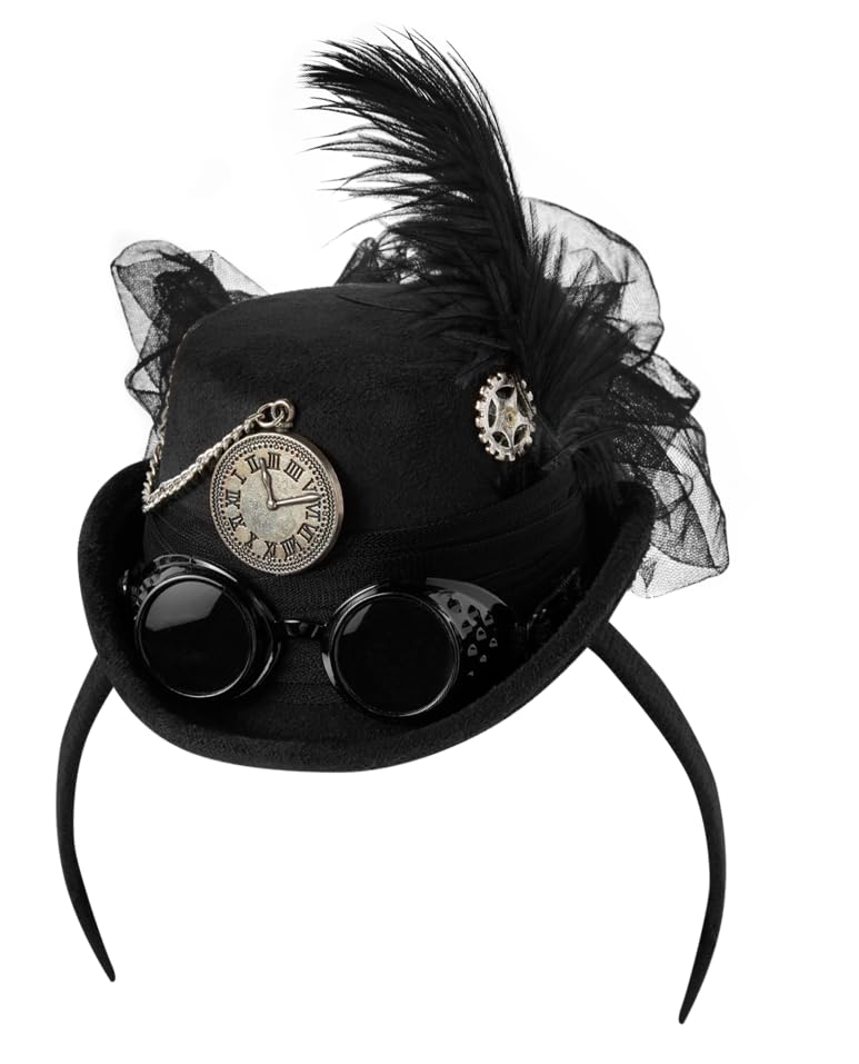 Steampunk Top Hat Headband Adult Costume Vintage Retro