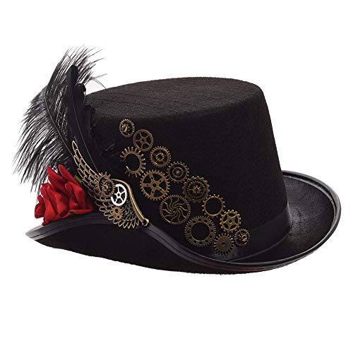 Steampunk Top Hats with Goggles - Unisex Vintage Fashion