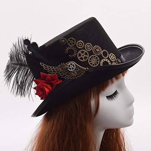 Steampunk Top Hats with Goggles - Unisex Vintage Fashion