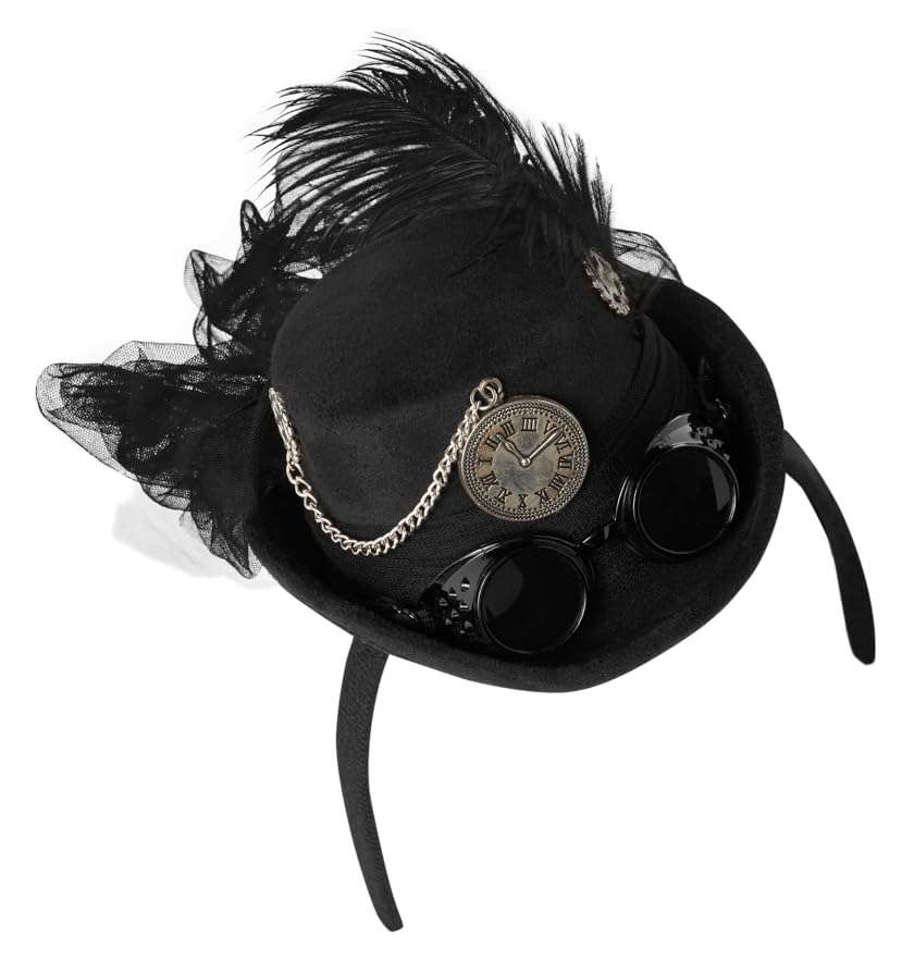 Steampunk Top Hat Headband Adult Costume Vintage Retro