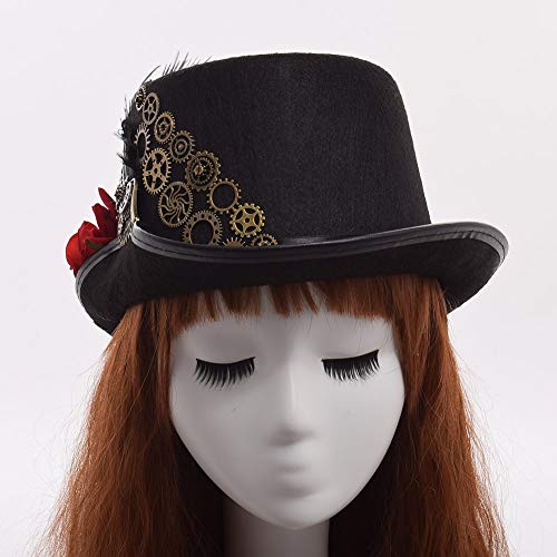 Steampunk Top Hats with Goggles - Unisex Vintage Fashion