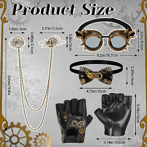 4-Piece Halloween Steampunk Accessories Set for Men