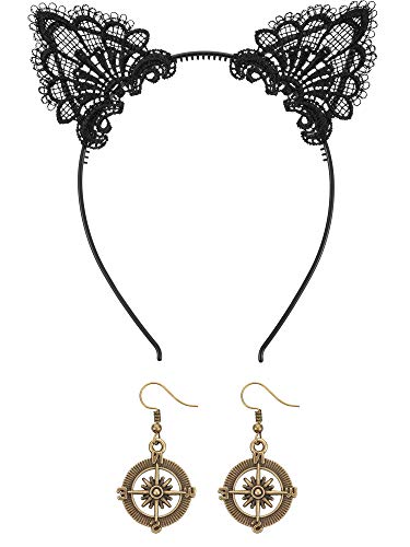 Steampunk Accessories Set for Women: Necklace, Choker, Bracelet