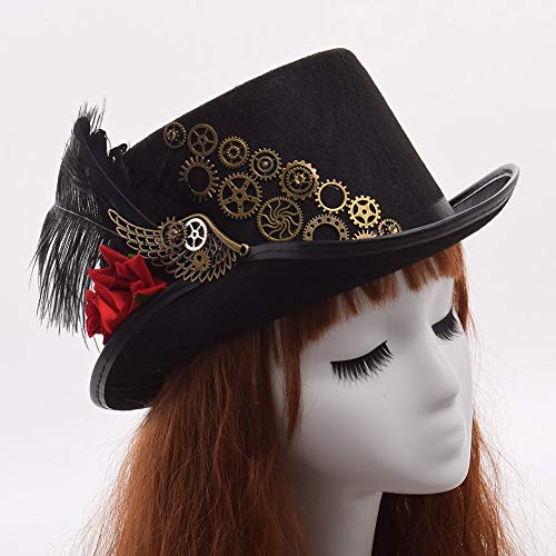 Steampunk Top Hats with Goggles - Unisex Vintage Fashion