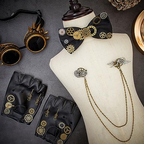 4-Piece Halloween Steampunk Accessories Set for Men