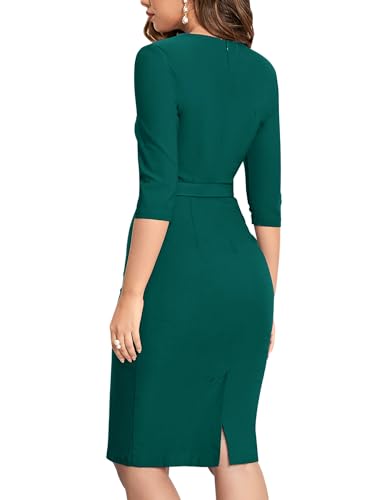 MUXXN Vintage Rockabilly Keyhold Stretchy Party Dress